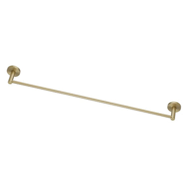 Aquaperla Lucid Pin Light Brushed Brass Single Towel Rail 790mm