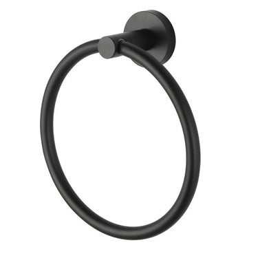 Aquaperla Lucid Pin Matte Black Towel Ring