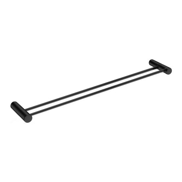 Aquaperla Matte Black Double Towel Rail 600mm