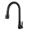 Aquaperla Matte Black Pull Out Kitchen Mixer Tap - Classic Lever, Dual Spray