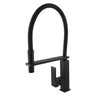 Aquaperla Matte Black Pull Out Kitchen Mixer Tap - Flexible Spout, Square Body