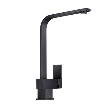 Aquaperla Matte Black Square Kitchen Mixer Tap - Swivel Spout