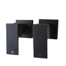 Aquaperla Matte Black Square Shower Wall Taps - Lever Handles