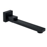 Aquaperla Matte Black Swivel Bath Spout 239mm - Square Wall Spout