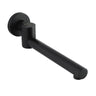 Aquaperla Matte Black Swivel Bath Spout 240mm - Round Wall Spout