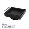 Aquaperla Matte Black Tile Insert Floor Waste 115x115mm