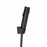 Aquaperla Matte Black Toilet Bidet Spray Kit - Round Handheld Sprayer, 1.2m Hose