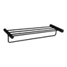 Aquaperla Matte Black Towel Shelf with Hanging Rail 600mm