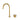 Aquaperla Moon Brushed Brass gooseneck basin mixer with separate round handle for above-counter basins
