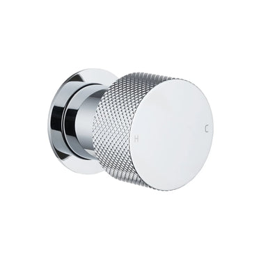 Aquaperla Moon Chrome knurled wall shower mixer for shower or bath