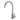 Aquaperla Pentro Brushed Nickel Gooseneck Kitchen Mixer Tap - Pin Lever