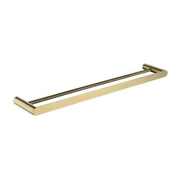 Aquaperla Rushy Brushed Brass Double Towel Rail 600mm