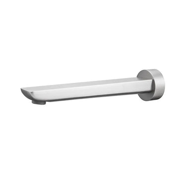 Aquaperla Rushy Brushed Nickel Bath Spout 180mm - Slim Wall Spout