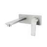 Aquaperla Rushy Brushed Nickel wall basin mixer set with spout