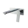 Aquaperla Rushy Chrome wall basin mixer set with spout