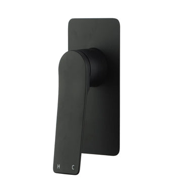 Aquaperla Rushy Matte Black wall shower mixer for shower or bath