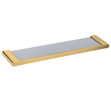 Aquaperla Vog Brushed Brass Glass Shelf 550mm