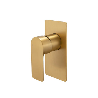 Aquaperla Vog Brushed Brass wall shower mixer for shower or bath