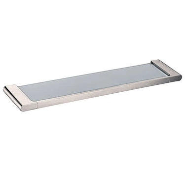Aquaperla Vog Brushed Nickel Glass Shelf 550mm