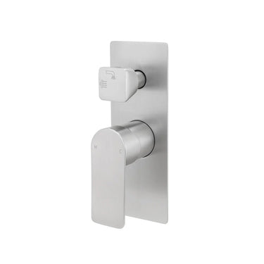 Aquaperla Vog Brushed Nickel shower wall mixer with diverter