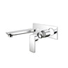 Aquaperla Vog Chrome wall basin mixer set with spout