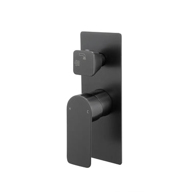 Aquaperla Vog Gunmetal shower wall mixer with diverter
