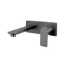 Aquaperla Vog Gunmetal wall basin mixer set with spout