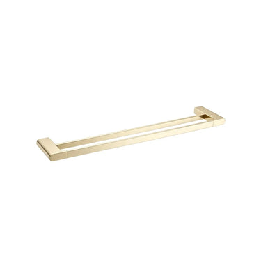 Aquaperla Vog Light Brushed Brass Double Towel Rail 800mm