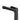 Close-up of the matte black finish and lever on the Aquaperla Vog tall basin mixer