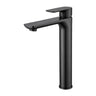 Aquaperla Vog Matte Black tall basin mixer tap for vessel and above-counter basins