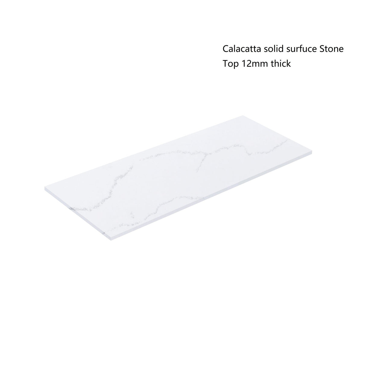 Avalon 600mm Fluted Curved Wall Hung Matte Black Vanity Carrara White Stone top - RJ Bathroom