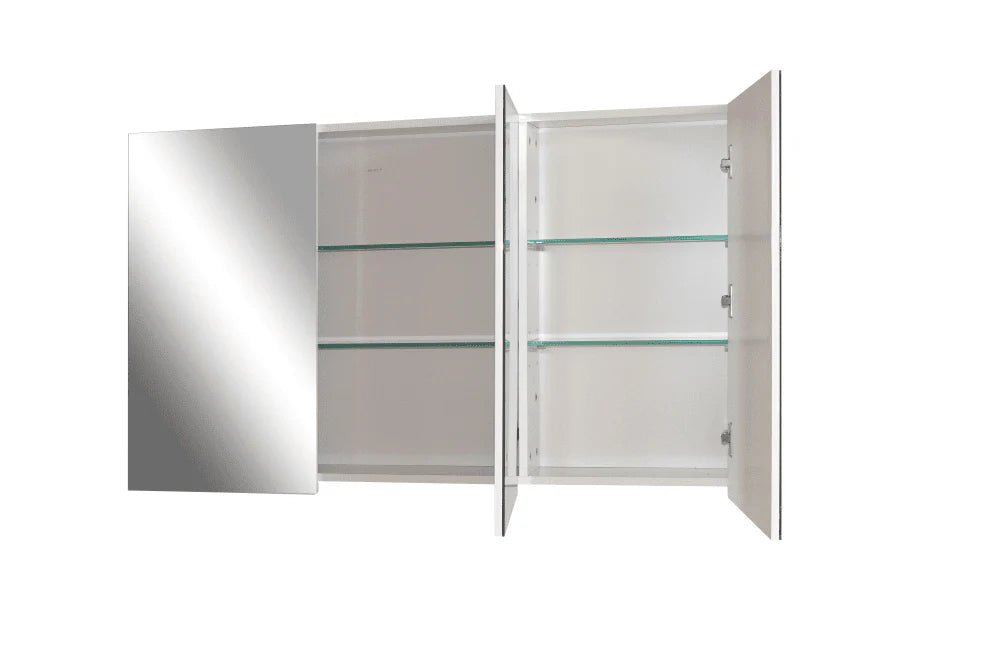 Bianca Gloss White PVC Waterproof 1200mm Mirror Shaving Cabinet - RJ Bathroom