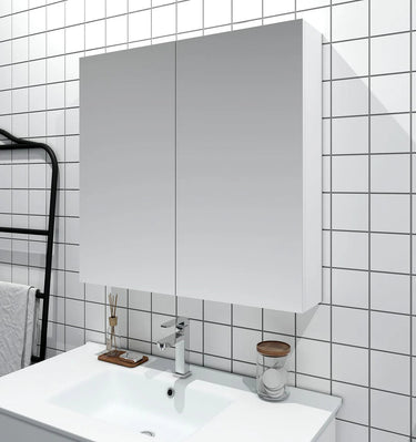 Bianca Gloss White PVC Waterproof 900mm Mirror Shaving Cabinet - RJ Bathroom