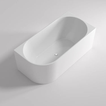 Bingie 1300mm right skirted corner bath in Gloss White