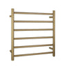 Brushed Gold Electric Heated Towel Rail Towel Rack 6 Bars - RJ Bathroom