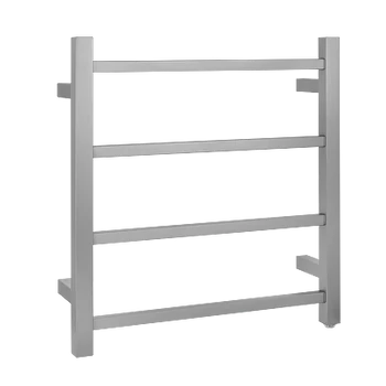 Electric Heated Towel Rail Towel Rack Brushed Nickel Square 4 Bars