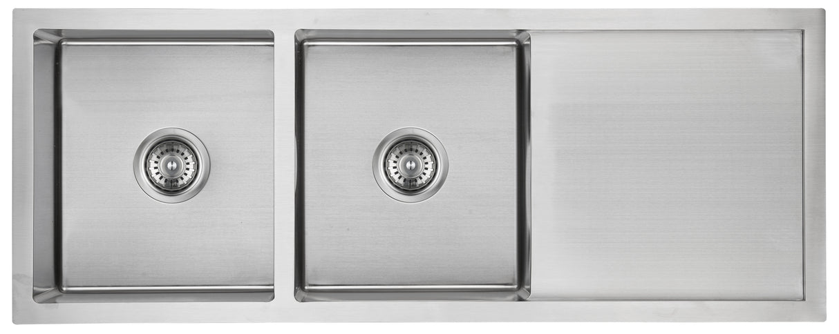 Eden Double Bowl Single Drainer Kitchen Sink Top/Under Mount 1160x450mm