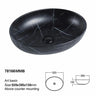 Carey Above Counter Matte Marble Black Basin - RJ Bathroom