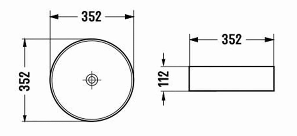 Carrara Gold Vein 360/400mm Round Above Counter Matte White Basin - RJ Bathroom