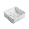 Carrara Gold Vein 370x370mm Square Above Counter Matte White Basin - RJ Bathroom