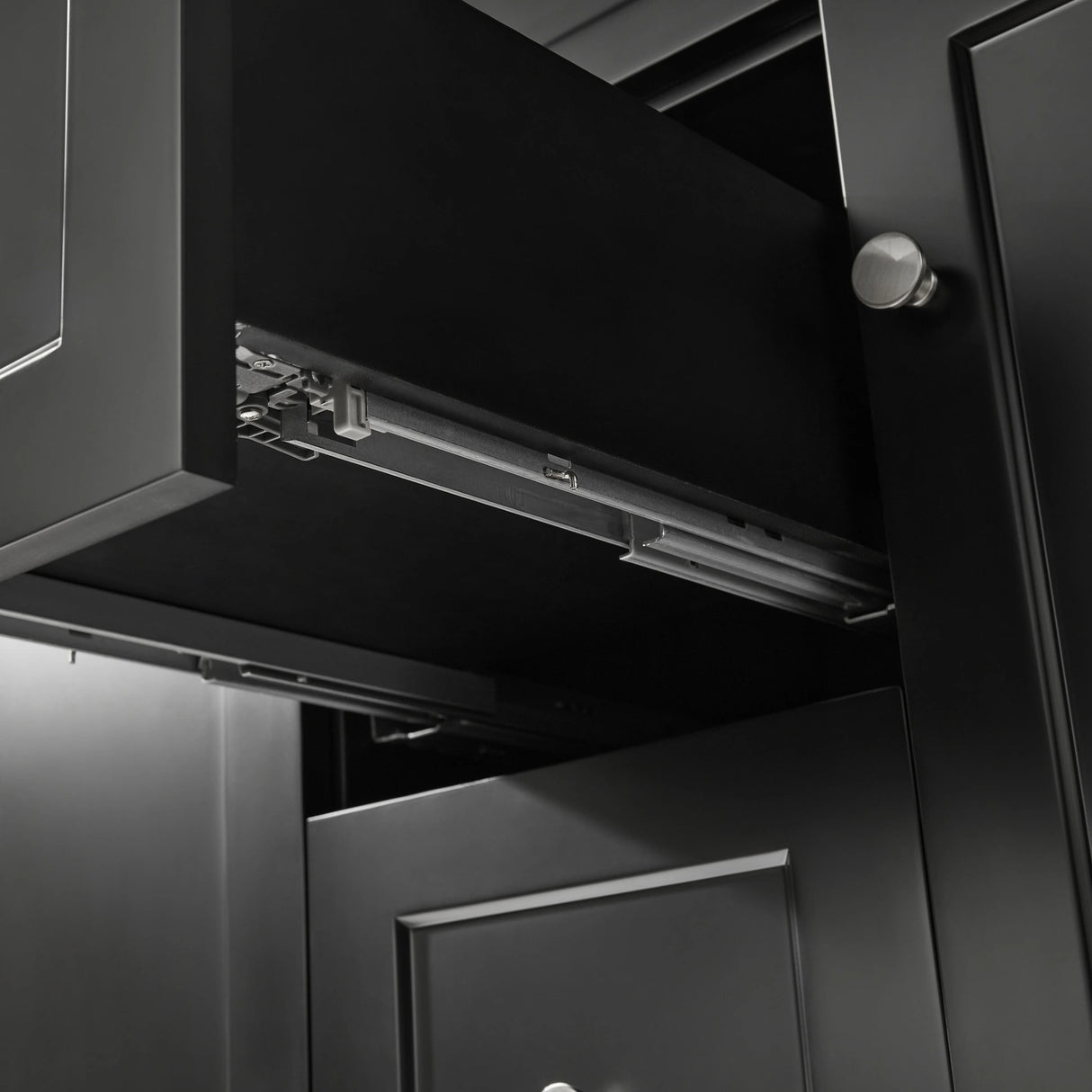 Harrington Hampton Shaker 1500mm Matte Black Single Bowl PVC Waterproof Freestanding Bathroom Vanity