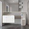 Chester Archie Hampton 900mm Matte White PVC Waterproof Wall Hung Bathroom Vanity Brushed Nickel Handles - RJ Bathroom