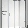 Chrome Semi Frameless Corner Sliding Door Shower Screen - RJ Bathroom