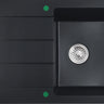 Cora Granite Single Bowl with Drainer Kitchen Sink 860x500x210mm Black - RJ Bathroom