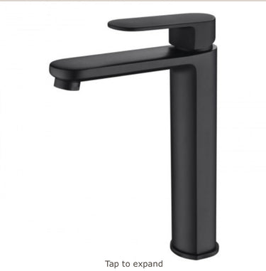 Cora High Rise Basin Mixer Matte Black - RJ Bathroom