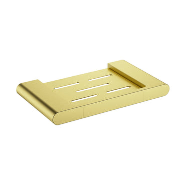 Cora Metal Soap Dish Holder Brushed Gold - RJ Bathroom