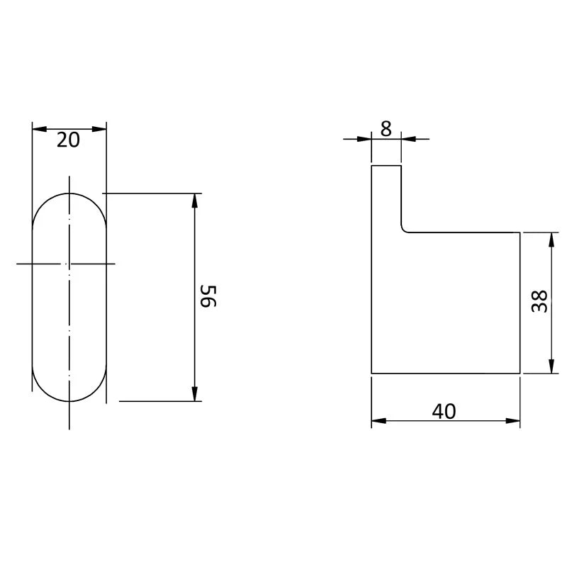 Cora Robe Hook Gun Metal - RJ Bathroom