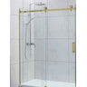 Covey Brushed Gold Frameless Sliding Wall to Wall Shower Screen - RJ Bathroom