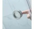 Covey Frameless Brushed Nickel Corner Sliding Door Shower Screen - RJ Bathroom