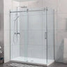 Covey Frameless Brushed Nickel Corner Sliding Door Shower Screen - RJ Bathroom